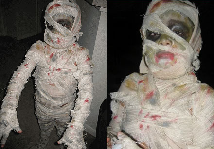 Vestito da Mummia Halloween Fai da te