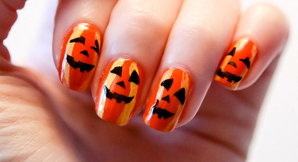 tutorial nail art zucca halloween