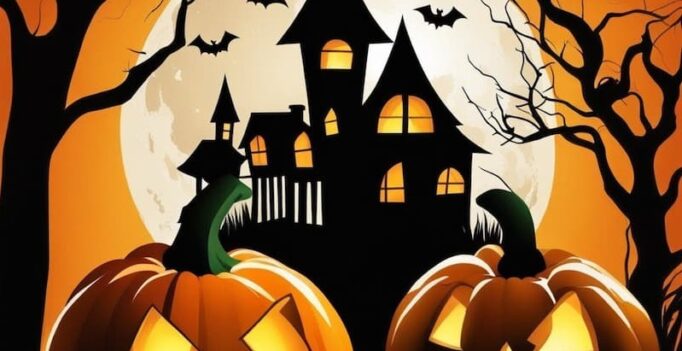 immagine zucche e castello halloween - origini e storia halloween